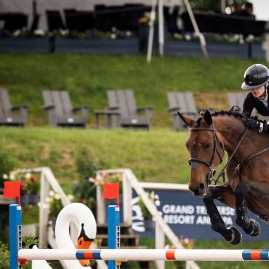 Grass de Mars, second in the 1.40m and the 1.45m High Classic.